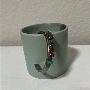 Multicolor Gemstone Silver Bracelet